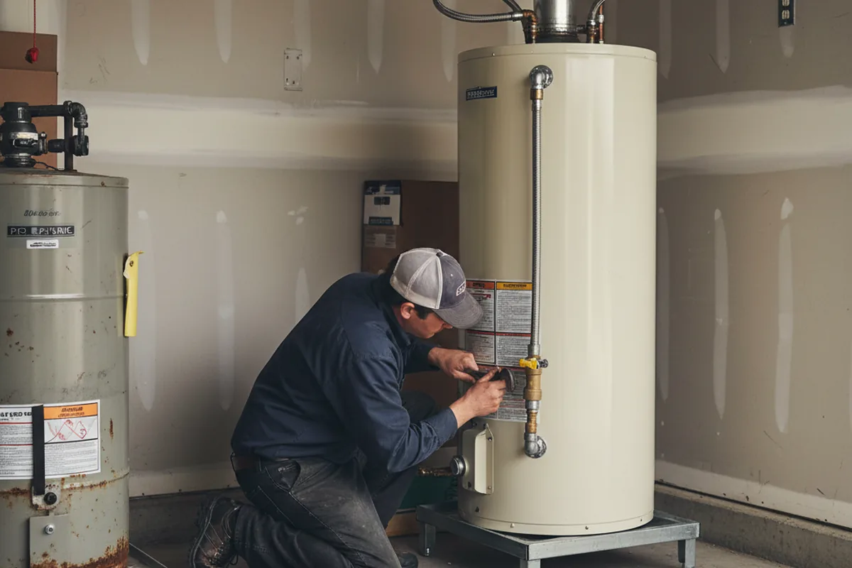 Water heater and shutoff valve replacement in Roaring Gap