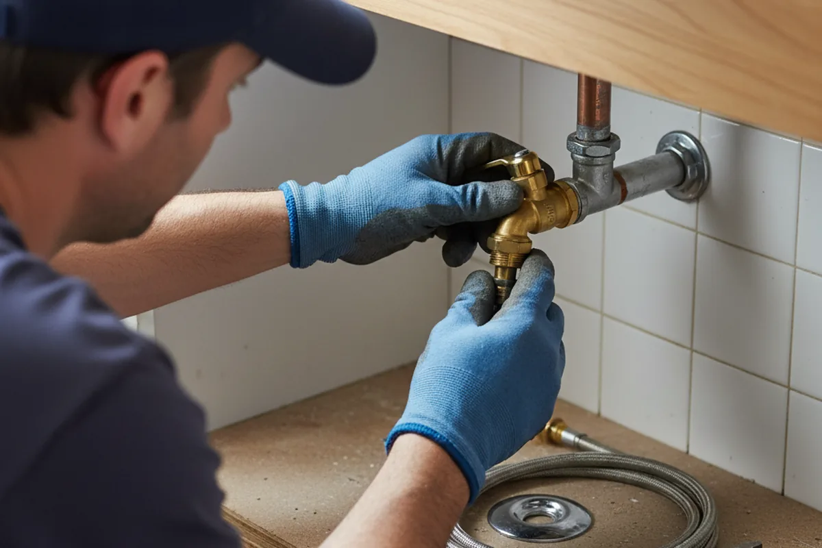 Shutoff valve and fitting work during Faucet and Fixture Repair in Roaring Gap